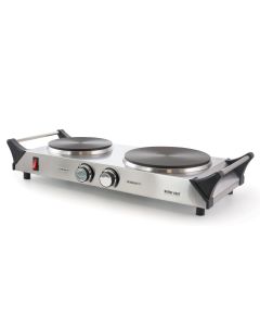 Better Chef Portable Stainless Steel Solid Element Double Electric Burner